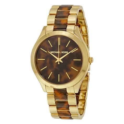 michael kors tortoiseshell and rose gold watch|Michael Kors mk4284.